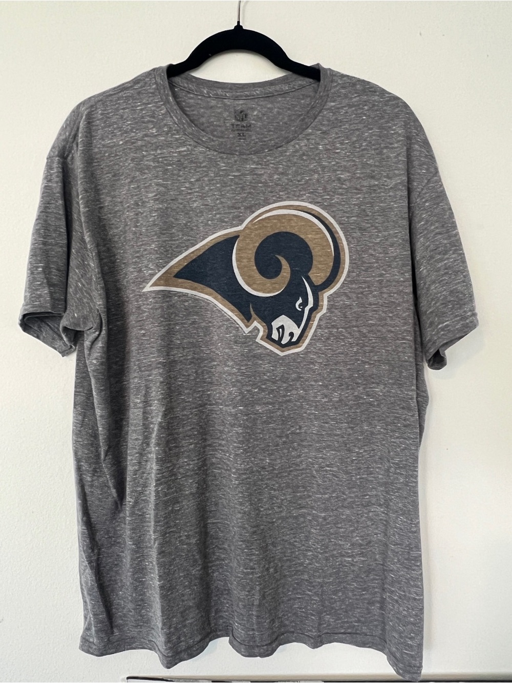 Heather Grey NFL LA Rams Logo Short Sleeve Tee Shirt XL
